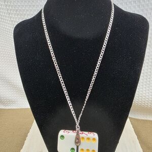 Domino Heart Pendant Necklace